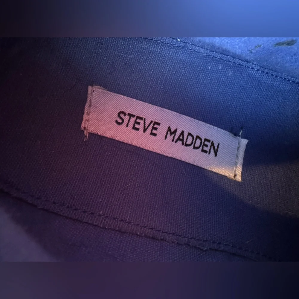 Steve Madden Black Suede Kikstart Oxfords Wingtip with Blue Soles- 9.5M - Picture 4 of 6